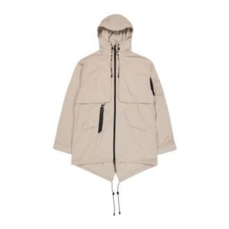Alpha Industries Utility UV Fishtail Jacket - Heren - Parka Jassen - Beige - L - Katoen - Jassen