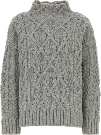 Jil Sander Dames, Truien, Grijs, Maat: XS Wol