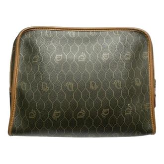 Dior Pre-owned Leather Clutch - Dames - Vintage Clutch - Groen - ONE Size - Leer - Vintage