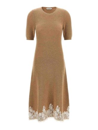 Alberta Ferretti Lace hem dress