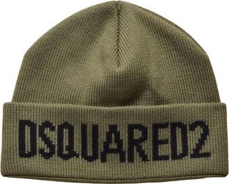 Dsquared2 Accessoires, Heren, Groen, ONE Size, Wol, Cuffia