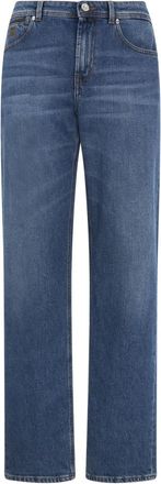 Billionaire Boys Club Relaxed Fit Jeans met leren details - Heren - Regular Fit Jeans - Blauw - W38 - Denim - Jeans