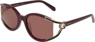 Ferragamo SF2111S 606 Womens Sunglasses Burgundy Size 56