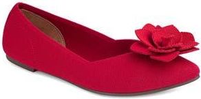 Me Too Alaya Floral Appliqu&eacute; Mesh Flat in Red at Nordstrom Rack, Size 9.5