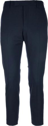 Pantaloni Torino Blauwe Broek met Verborgen Sluiting - Heren - Slim Fit Broeken - Blauw - L - Broeken