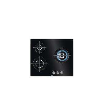 AEG Placa A Gas Butano Superficie Cristal 59cm 3 Zonas Aeg Hkb63320nb