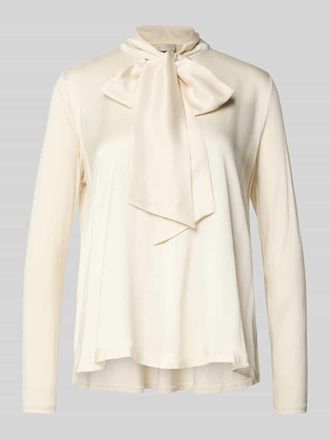 Milano Milano Italy Blusenshirt mit Schleifen-Detail in Offwhite, Gr&ouml;&szlig;e XL