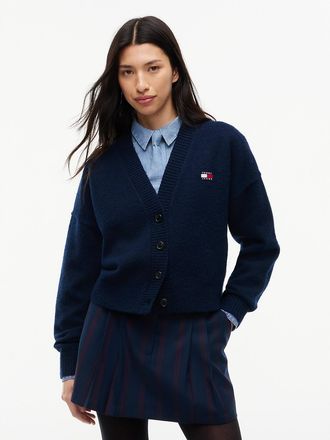 Tommy Hilfiger Womens Tommy Jeans Badge Cardigan - Navy - XXS
