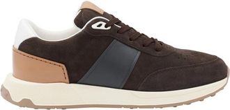 Tod's Bruine Leren Sneakers met Ronde Neus - Heren - Sneakers - Bruin - 41 1/2 EU - Katoen - Schoenen