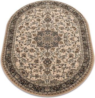 RugsX Rugsx - Wool carpet polonia oval kordoba sepia 2 brown brown 170x235 cm