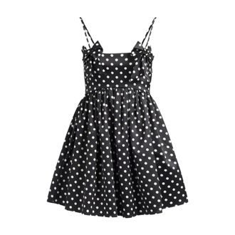 Ganni Short Dresses, female, Multicolor, Size: XS Polka-Dot Satin Mini Dress