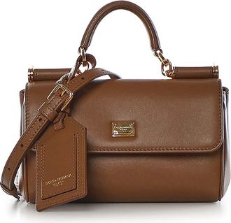 Dolce & Gabbana My Sicily Leather Handbag