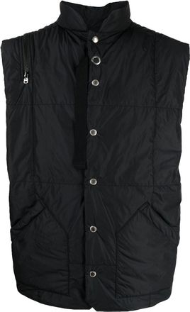 TAKAHIROMIYASHITA TheSoloist. zip-detail padded gilet jacket - men - Nylon - 52 - Black