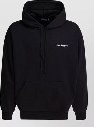 Carhartt Work in Progress logo hooded sweatshirt kangaroo pocket design