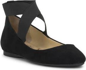 Jessica Simpson Mandayss Ankle Strap Ballet Flat in Black 02 at Nordstrom Rack, Size 9.5