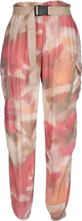 N&Uuml; Denmark Abstract Print Cargo Pants In Pink