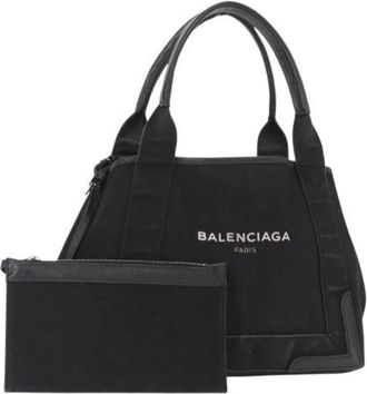 Balenciaga Pre-owned Tote Bags, female, Black, Size: ONE SIZE Pre-owned Canvas Tote Bag