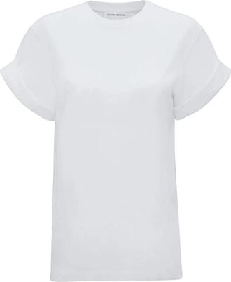 Victoria Beckham Tilly T-shirt - Dames - T-shirts - Wit - L - Katoen - Tops