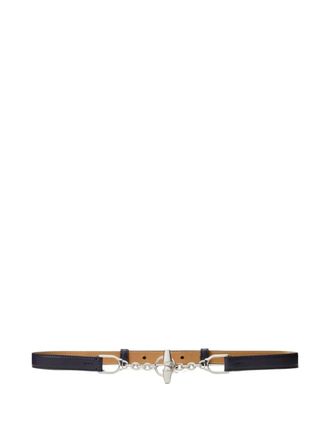 Ralph Lauren Collection toggle calfskin belt - women - Calf Leather - M - Blue