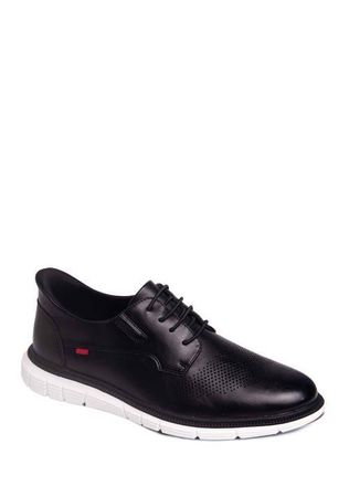 Marc Joseph New York Edward Street Hands Free Technology Leather Perforated Oxford in Black Napa Leather at Nordstrom, Size 10.5