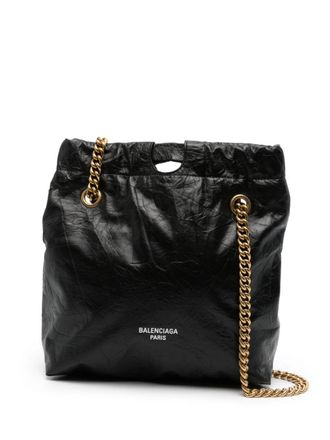 Balenciaga Crush leren schoudertas - Zwart