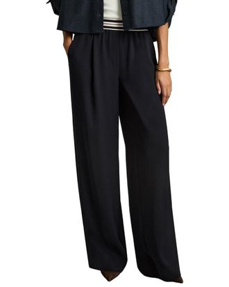 Reiss Abs Stripe Waistband Wide Leg Trouser