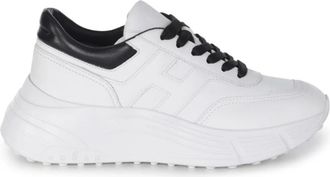 Hogan Witte Hi-Fi Leren Sneakers - Dames - Sneakers - Wit - 39 EU - Schoenen