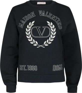 Valentino Embroidered Logo Crewneck Sweatshirt