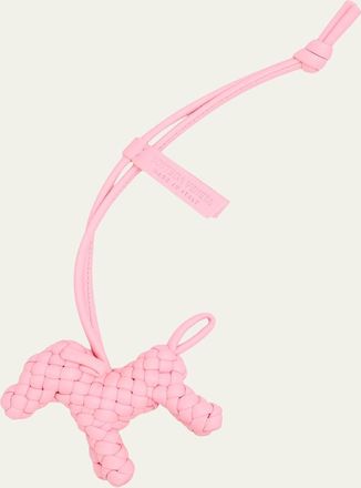 Bottega Veneta Intreccio Nappa Leather Dog Charm