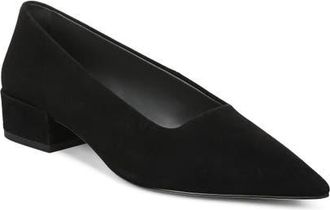 Franco Sarto Boa Pointed Toe Pump in Black Leather at Nordstrom, Size 9.5