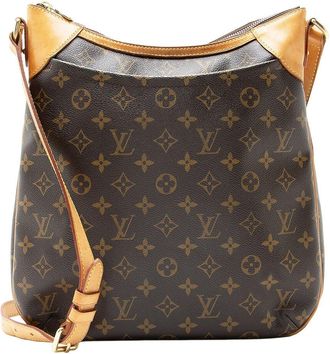 Louis Vuitton Brown Monogram Canvas & Leather Odeon MM (Authentic Pre-Loved)