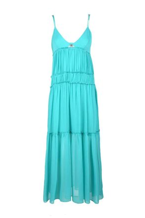 Patrizia Pepe Long Voile Dress - Turquoise