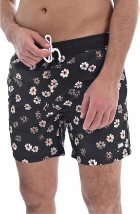 Karl Lagerfeld Print Fleuri Zwemshort - Heren - Strandmode - Zwart - S - Polyester - Badmode