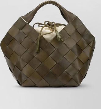 Dragon Diffusion botteghe small bucket bag woven handle