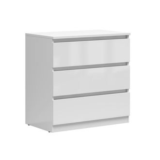 Petits Meubles C&oacute;moda 3 cajones paneles de aglomerado blanco