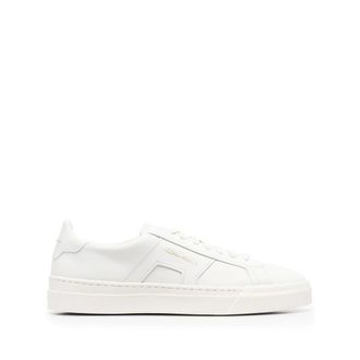 Santoni Schoenen, Heren, Wit, 43 EU, Double Buckle Sneaker