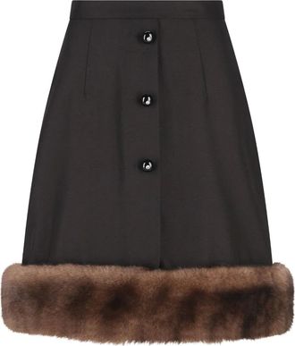 Valentino Garavani Gonna con bottoni - Nero