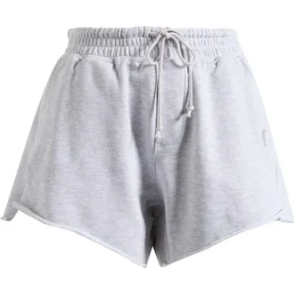 Free People FP Movement Knockout Drawstring Shorts in White Heather Grey at Nordstrom, Size X-Large