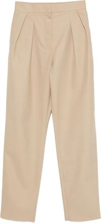 Max Mara Pantaloni Dede con pieghe e orlo a taglio vivo - Toni neutri