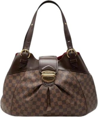 Louis Vuitton Pre-owned Sistina GM Damier Tote Bag - Dames - Vintage Schoudertas - Bruin - ONE Size - Leer - Vintage
