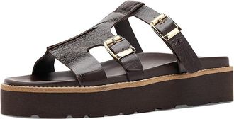 Eric Michael Nedra Womens Sandals Brown : EU 40 (US Womens 9.5-10) M (B), Leather