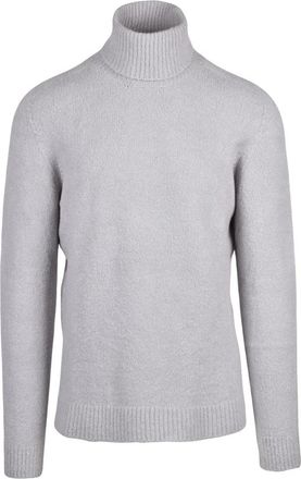 Roberto Collina Maglione Collo Alto - Heren - Coltruien - Grijs - L - Katoen - Truien & Vesten