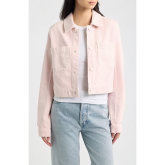 Frame Denim The Crop Denim Jacket in Taffy at Nordstrom, Size X-Small