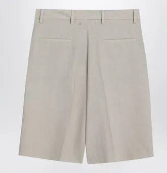 Golden Goose Womens Beige Melange Wool-blend Bermuda - Light Grey - Size EU 36 (Womens)