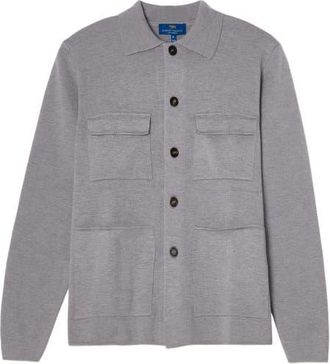 Robert Talbott Landon Sweater Jacket in Light Gray at Nordstrom, Size Xx-Large