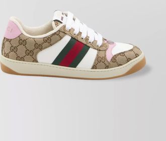 Gucci gg canvas sneakers with oval enameled metal