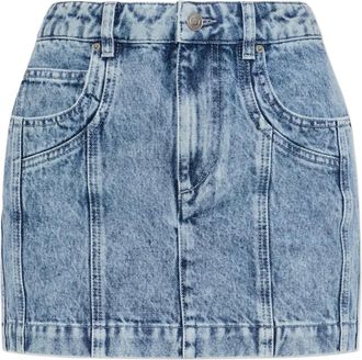Isabel Marant Minigonna Juana denim con cinque tasche - Blu