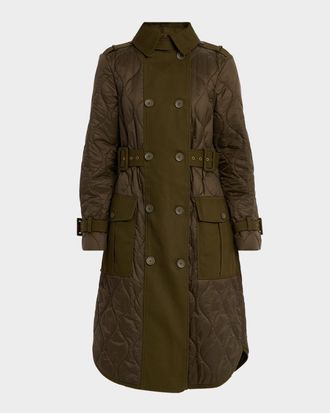 Veronica Beard Newberry Puffer Trench Coat
