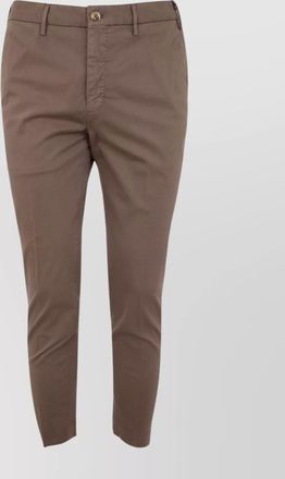 Incotex cropped cotton trousers featuring pockets