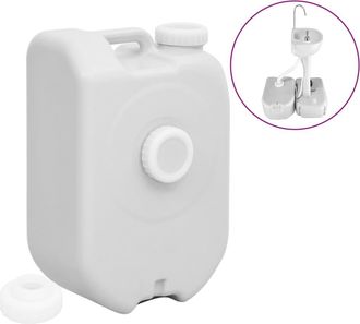 vidaXL Dep&oacute;sito De Agua Port&aacute;til Con Adaptador Gris 24 L Vidaxl
